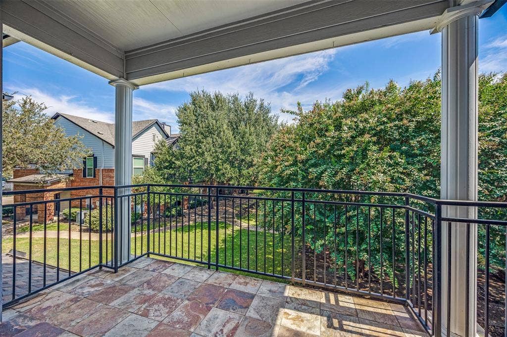 Balcony located off dining room