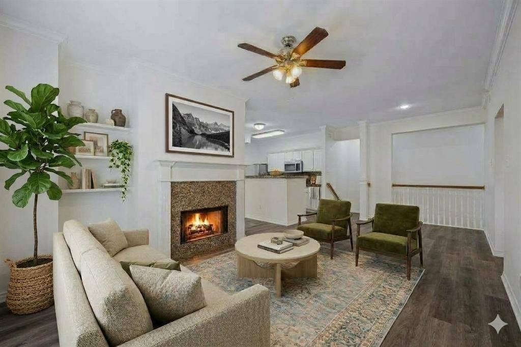 Living Room Staged Virtually