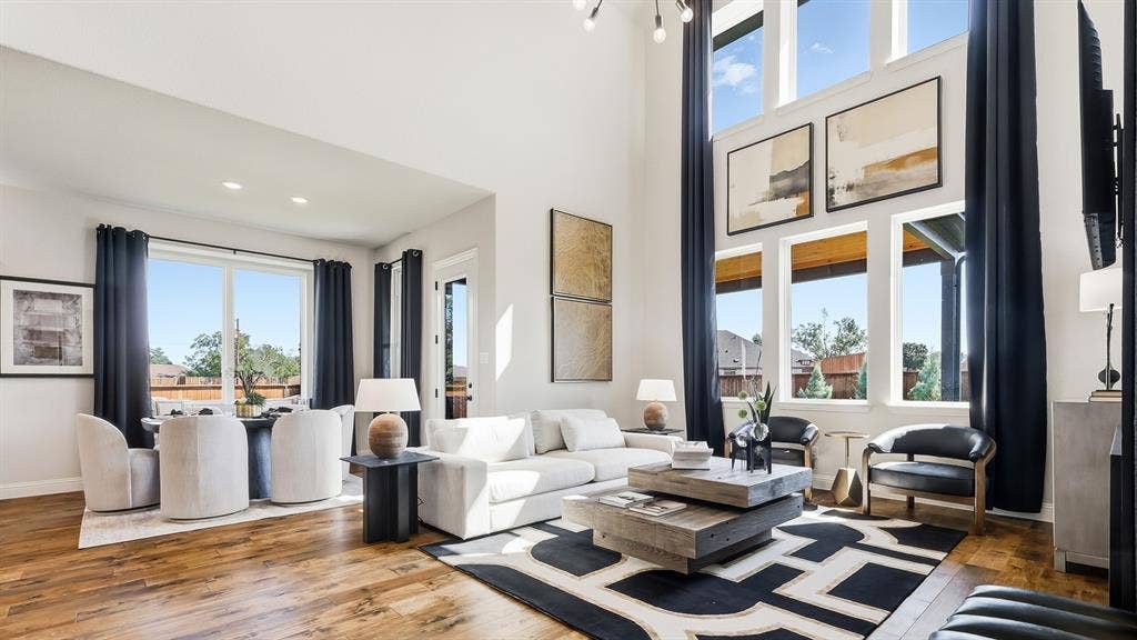 Model home photos of similar floorplans, not pictures of actual home.
