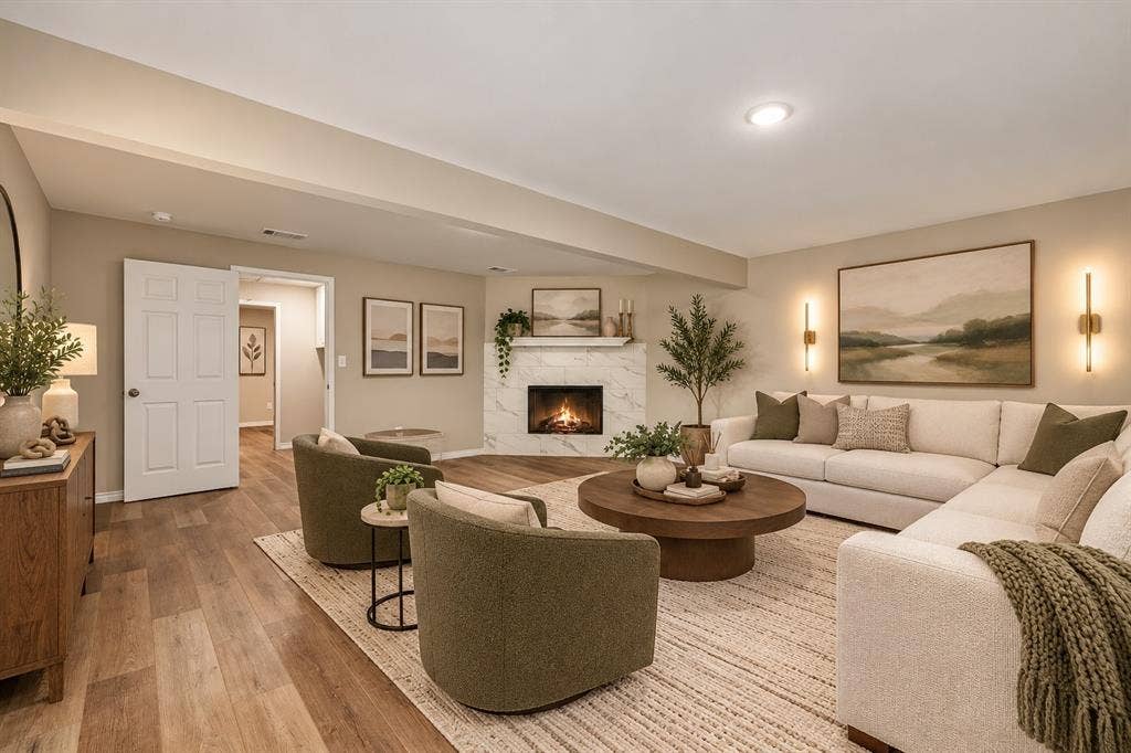 3001 Harvard Street N, Irving, TX 75062 Spacious Living Area This photo is decorated by AI