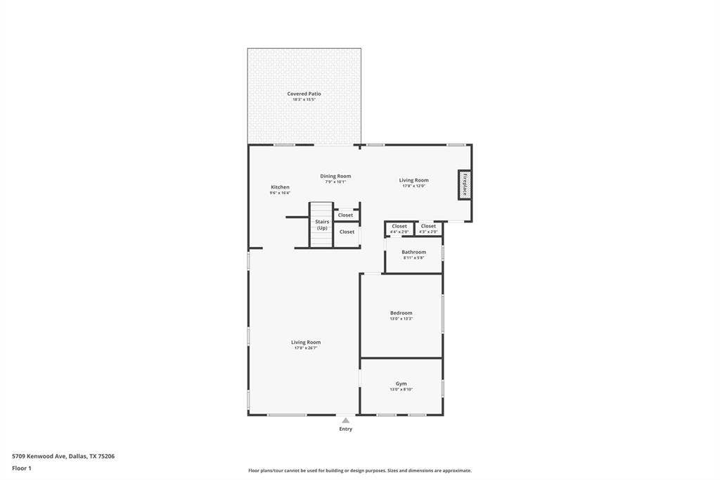 5709 Kenwood Avenue, Dallas, TX 75206 Floor plan