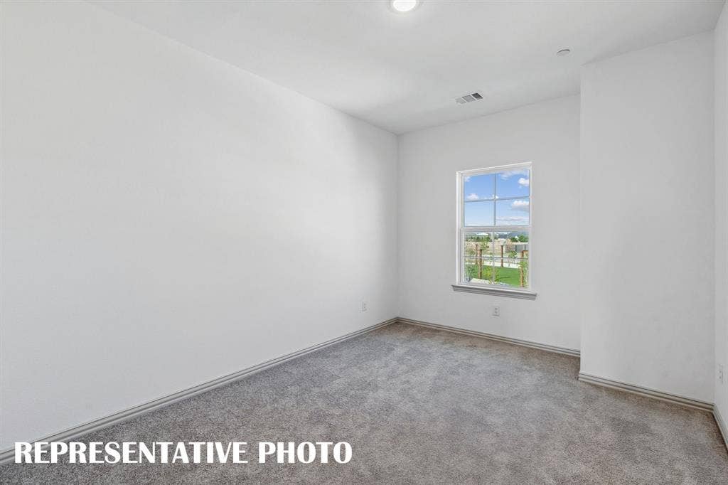 1028 Stockton Drive, Allen, TX 75013 Your new home offers a spacious secondary bedroom. REPRESENTATIVE PHOTO