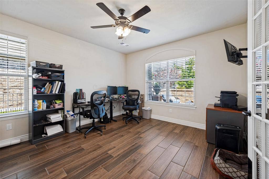 Office or Den has space to the left for a built in murphy bed or armoir