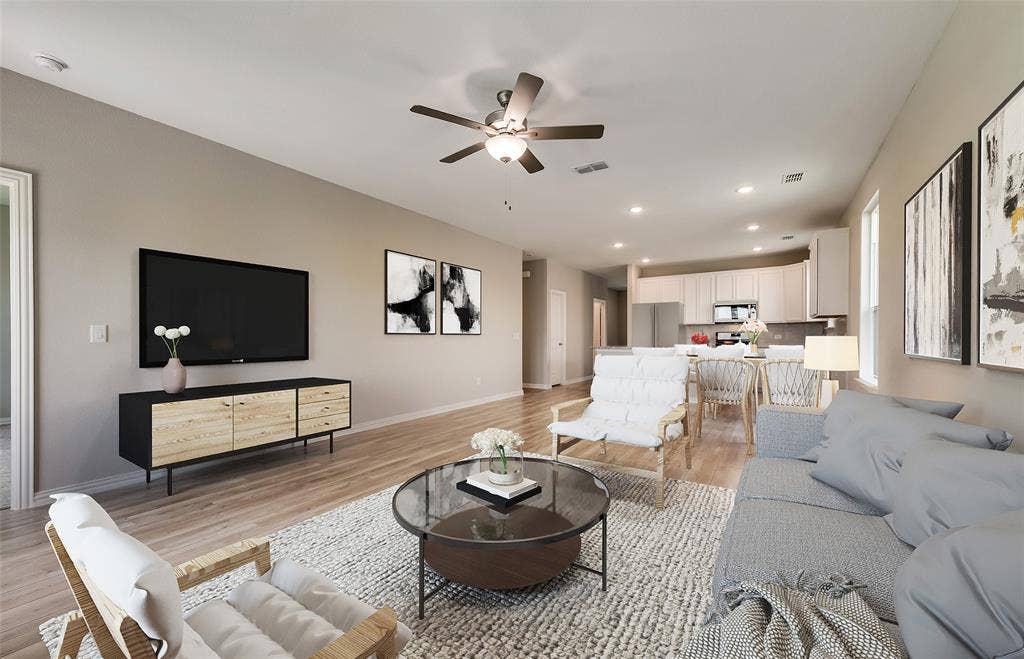 3417 Majesty Lane, Denton, TX 76208 *Virtual Representation - Gathering room with view of main living areas