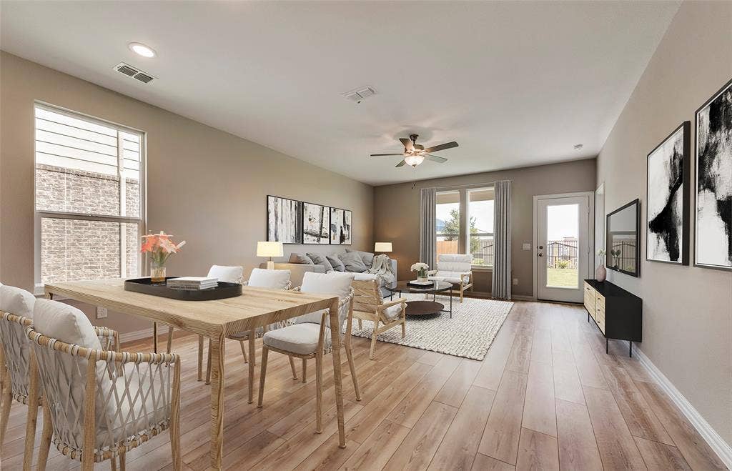 3417 Majesty Lane, Denton, TX 76208 *Virtual Representation - Dining area off kitchen with large windows