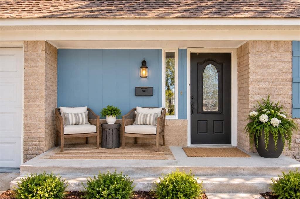 8708 Flicker Lane, Dallas, TX 75238 virtually staged porch