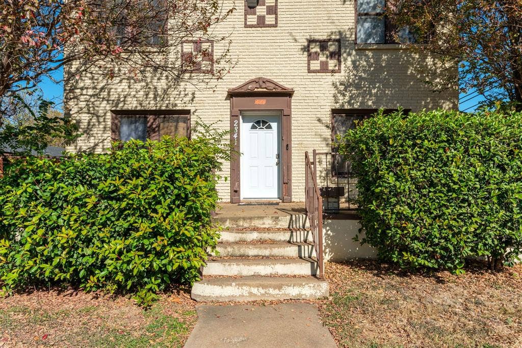 Brick facade with decorative accents
