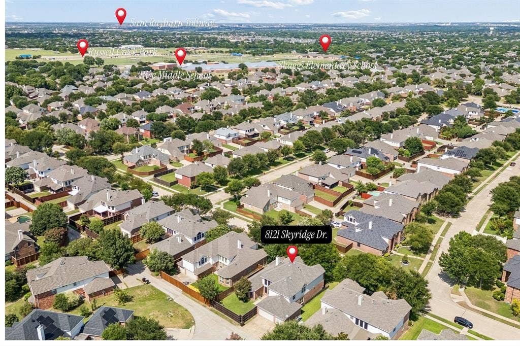 8121 Skyridge Drive, Plano, TX 75025 Established Spring Ridge location offers convenient access to SH-121, US-75 and Dallas North Tollway.