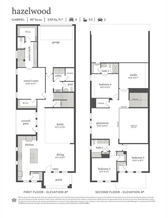 From great entertaining areas to spacious and private bedrooms, our Gabriel floor plan is a home the entire family will enjoy!