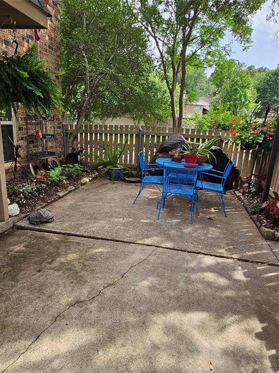 4325 Bellaire Drive S, Fort Worth, TX 76109 large back patio, 2 covered parking immediately to the right of picture