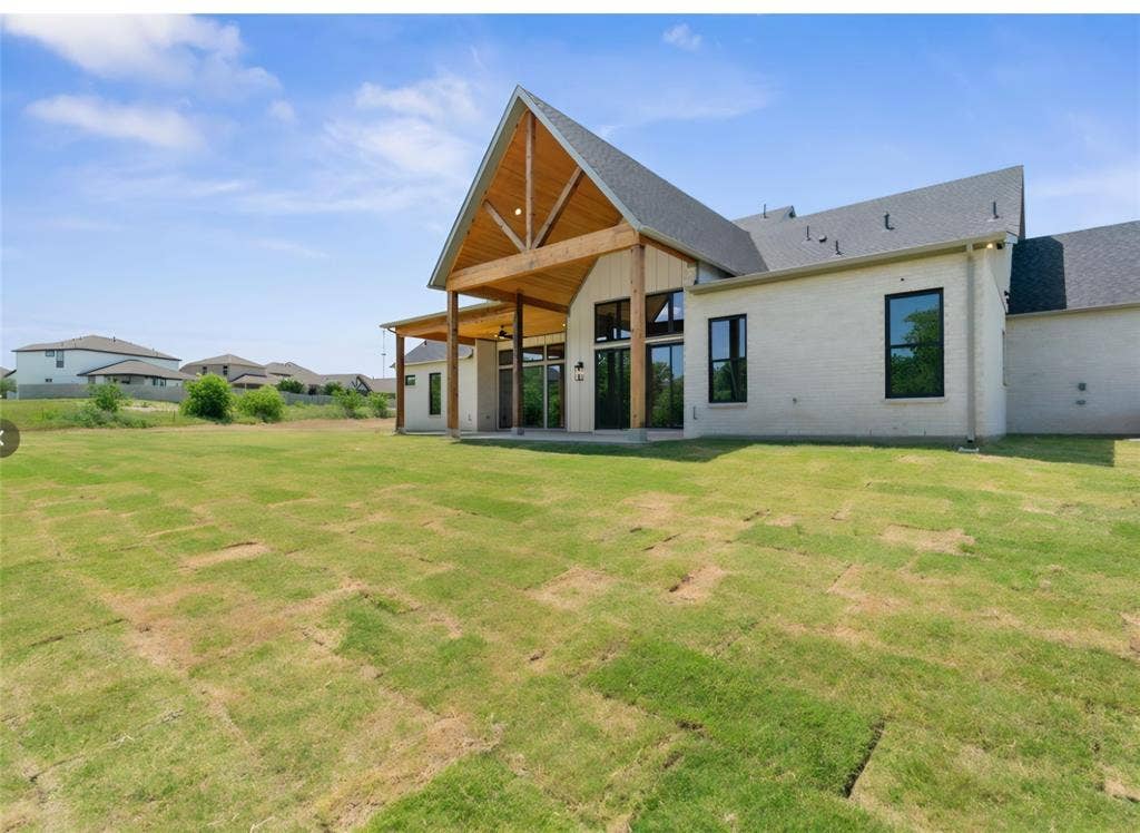 2608 Southbay, Northlake, TX 76226 Expansive rear yard with a newly laid lawn