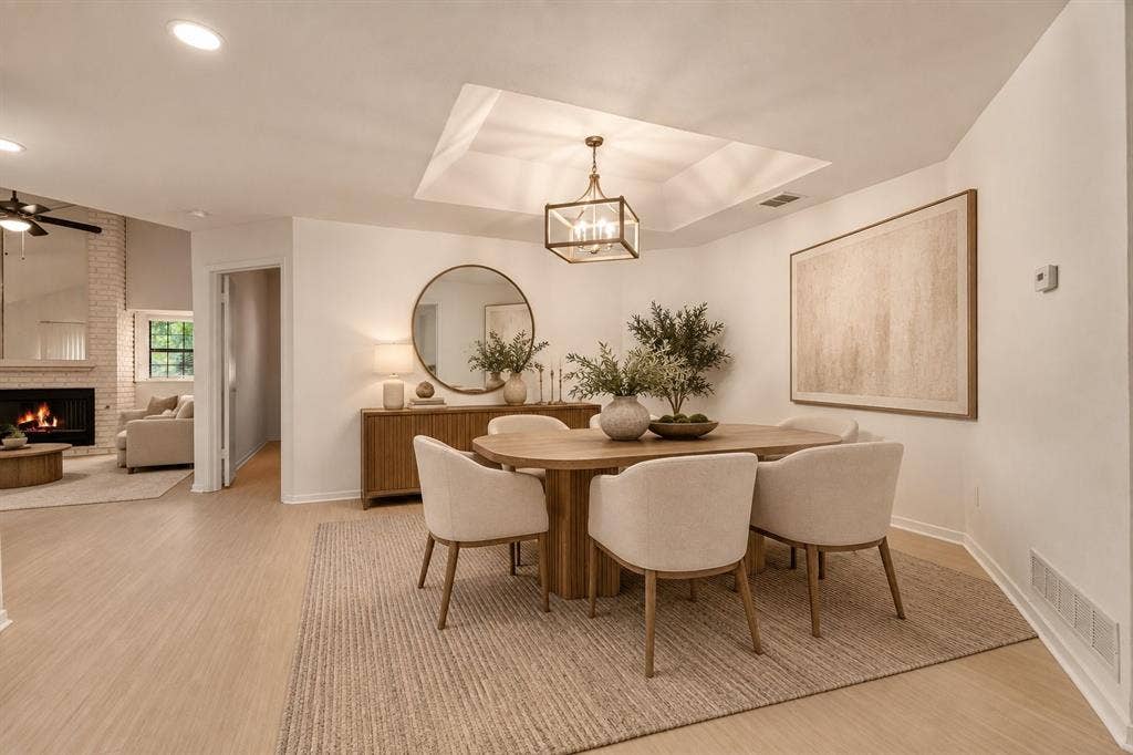 2713 Belmeade Drive, Carrollton, TX 75006 Dining area. Virtually staged.
