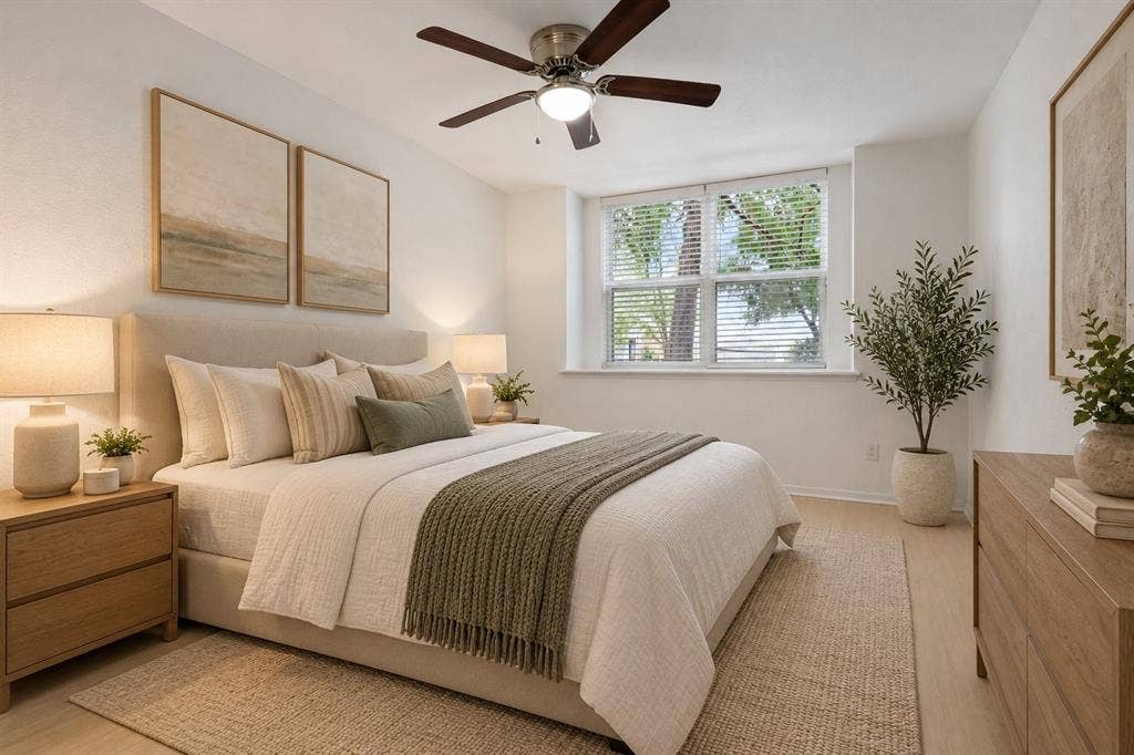 2713 Belmeade Drive, Carrollton, TX 75006 Second bedroom. Virtually staged.