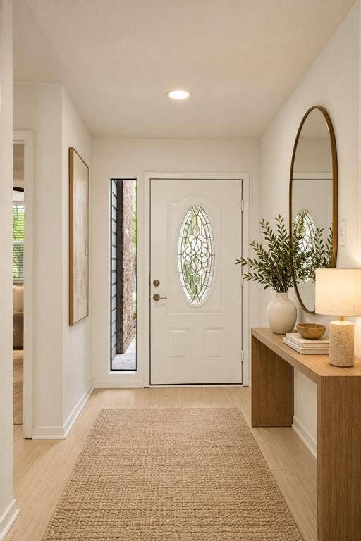 2713 Belmeade Drive, Carrollton, TX 75006 Entry. Virtually staged.