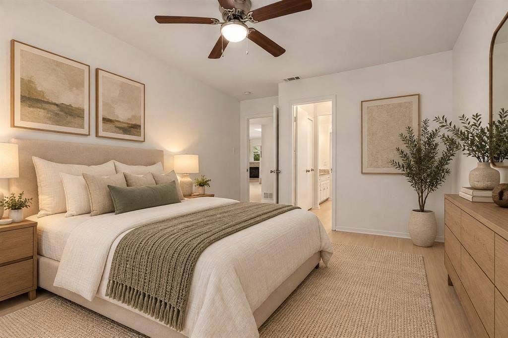 2713 Belmeade Drive, Carrollton, TX 75006 Second bedroom. Virtually staged.