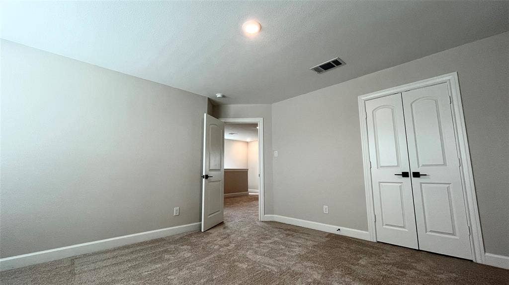 1101 Princeton Heights, Princeton, TX 75407 Neutral painted walls with white trim, carpeting, and a ceiling light fixture