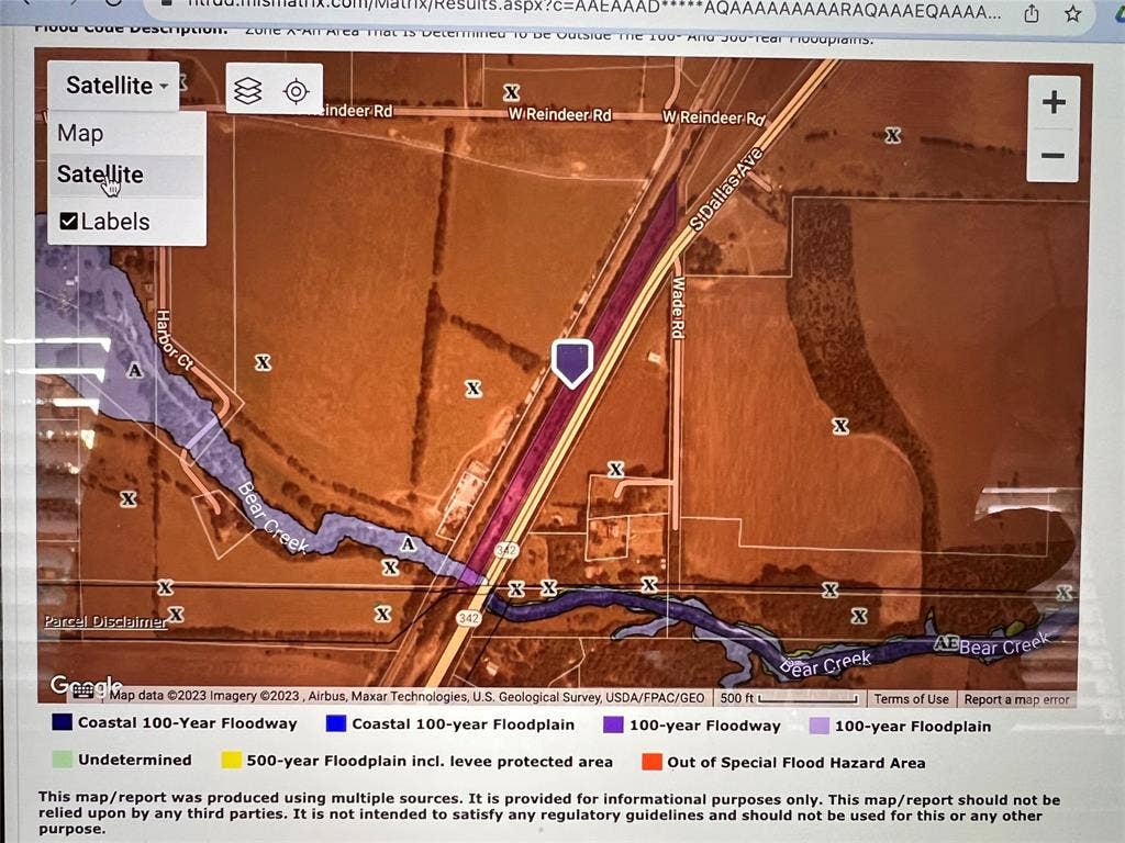 3100 S Dallas Avenue, Lancaster, TX 75146 Small area in Red Oak Flood Plain