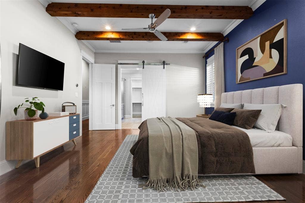 9030 Eustis Avenue, Dallas, TX 75218 Primary Bedroom virtually staged