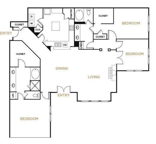 4201 Lomo Alto Drive, #111, Highland Park, TX 75219 C01 Floorplan