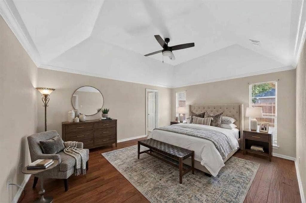 202 Northcreek Drive, Chandler, TX 75758 Staged Primary Bedroom