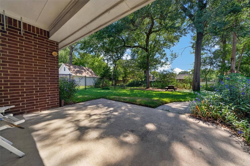 202 Northcreek Drive, Chandler, TX 75758 View from the Back Patio looking toward the East Side.