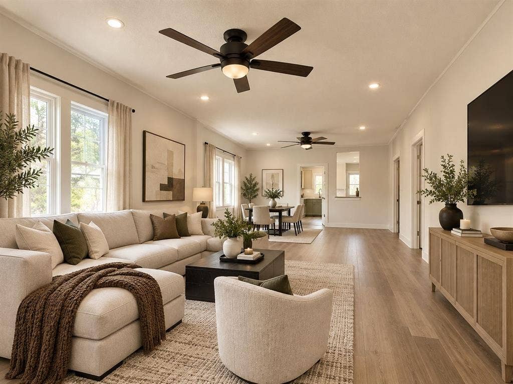 3602 Dunbar Street, Dallas, TX 75215 Recessed lighting, wood-finish flooring, and multiple ceiling fans