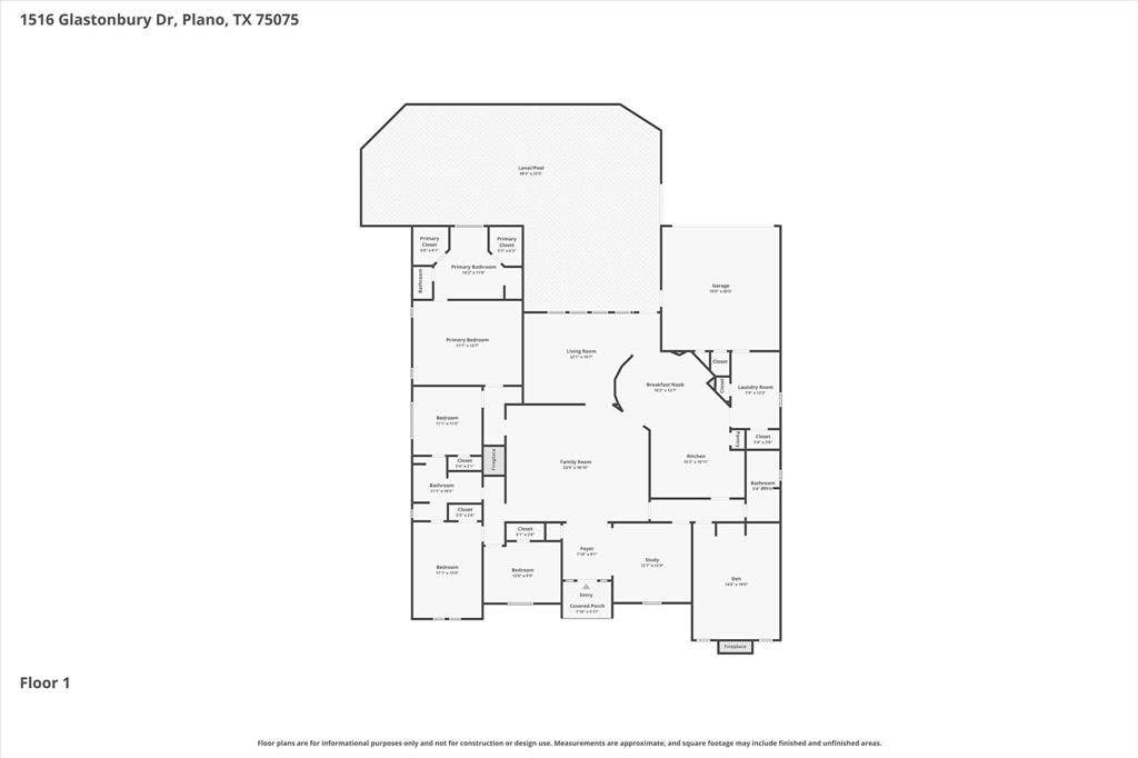 1516 Glastonbury Drive, Plano, TX 75075 Floor plan