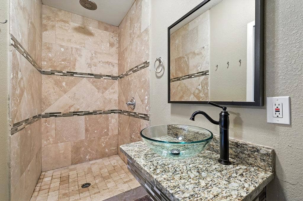 7243 Ash Street, Frisco, TX 75034 Primary ensuite bath, standup shower with granite vanity