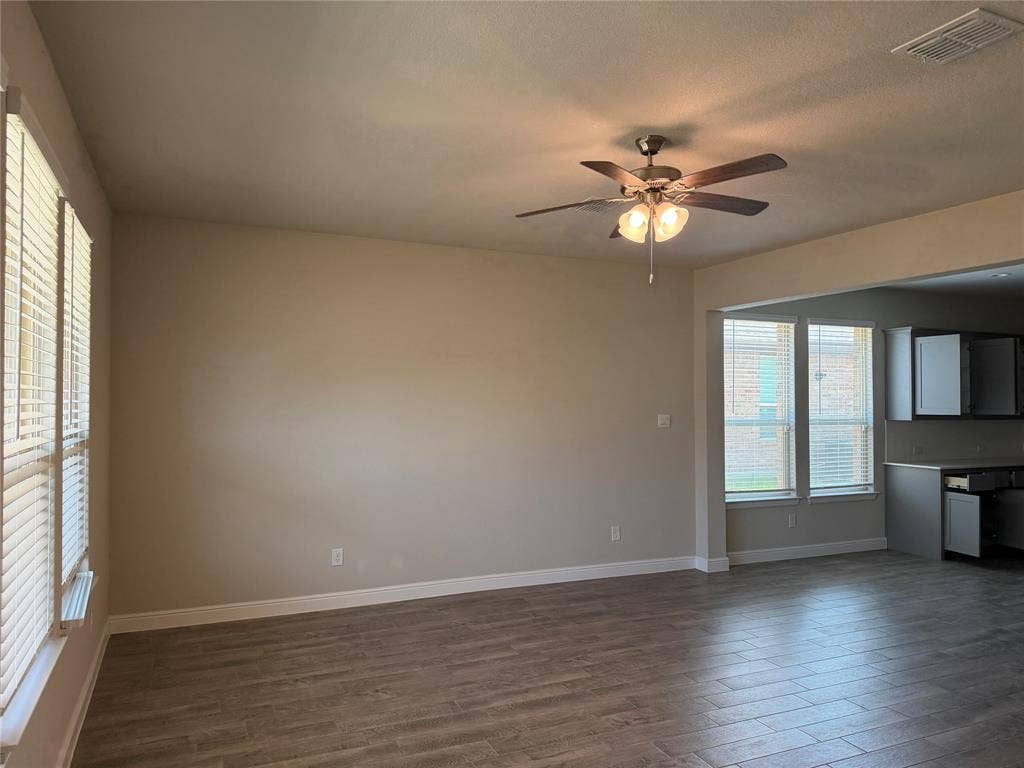 5213 Meadow Lane, Krum, TX 76249 Recessed ceiling with an integrated ceiling fan and light fixture