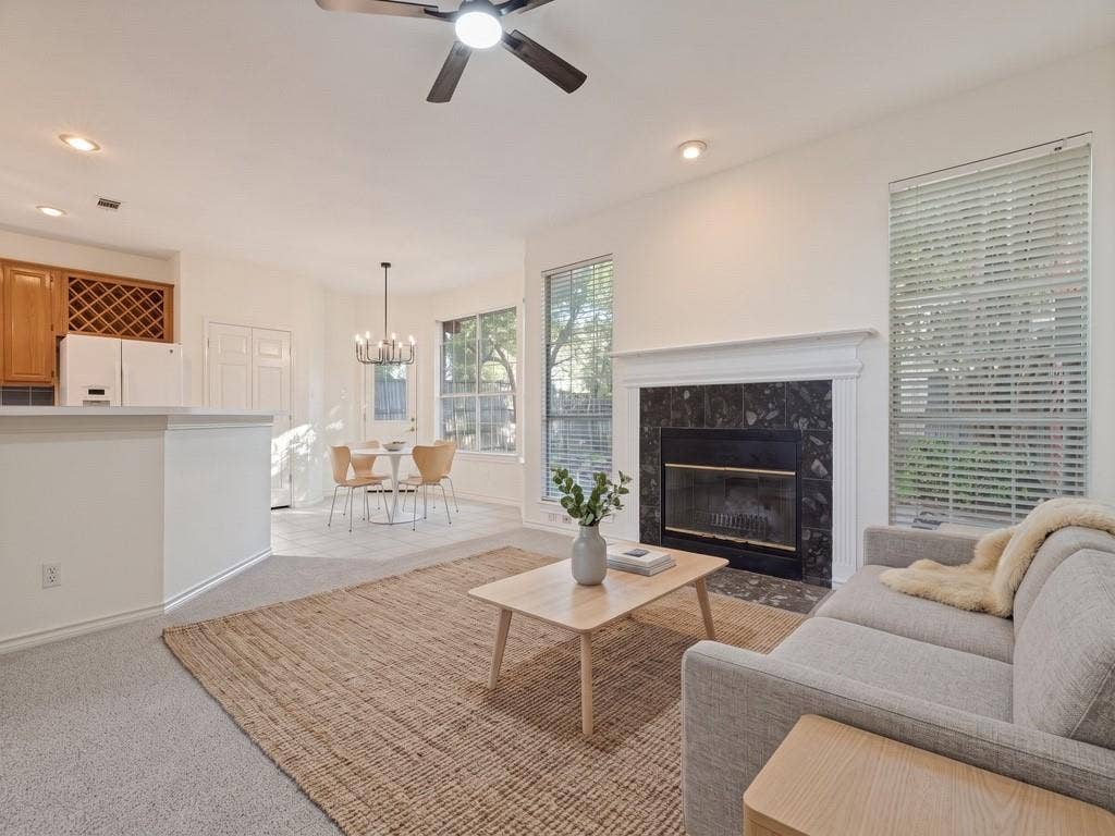 2032 Liverpool Drive, Plano, TX 75025 Living room with virtually staged furniture.