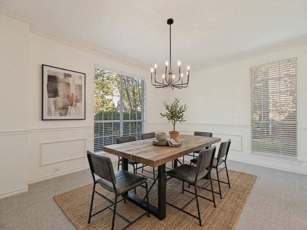 2032 Liverpool Drive, Plano, TX 75025 Dining Area with virtually staged furniture.