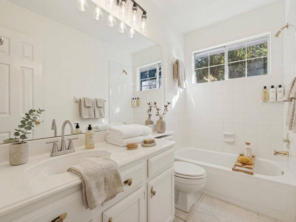 2032 Liverpool Drive, Plano, TX 75025 bathroom with virtually staged decor