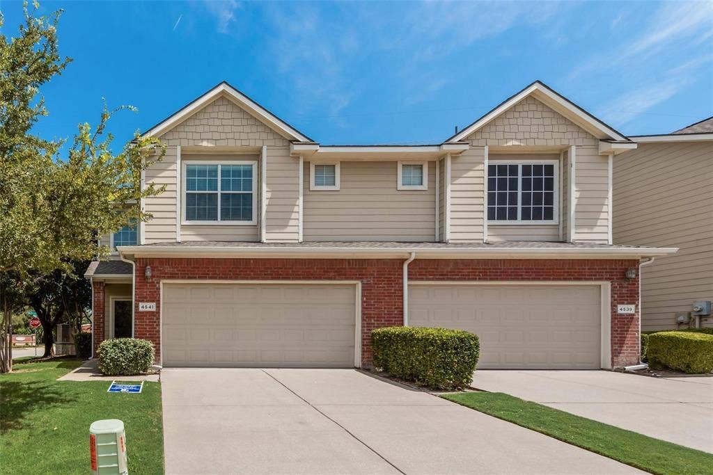 4541 Woodsboro Lane, Plano, TX 75024 Brick and siding exterior with gabled roof lines
