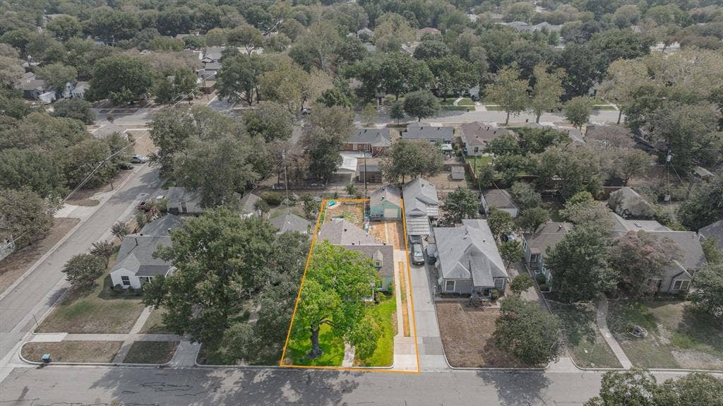 Aerial view of home.