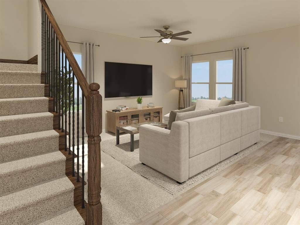 13227 Piney Woods Drive, Rowlett, TX 75089 Photo is not of the actual home, but is an inspirational photo of builder’s model home and may depict options, furnishings, and/or decorator features that are not included.