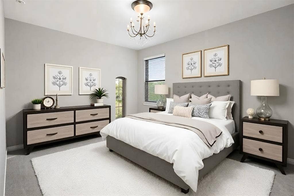 1015 Permian Lane, Allen, TX 75013 Upstairs Bedroom | Virtually Staged
