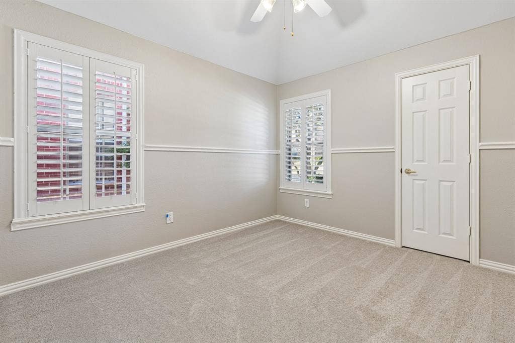 Secondary bedroom with brand new carpet