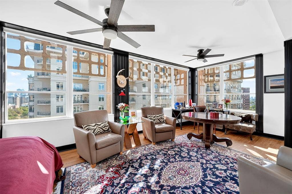3525 Turtle Creek Boulevard, #17B, Dallas, TX 75219 Primary Suite with sitting area and office space