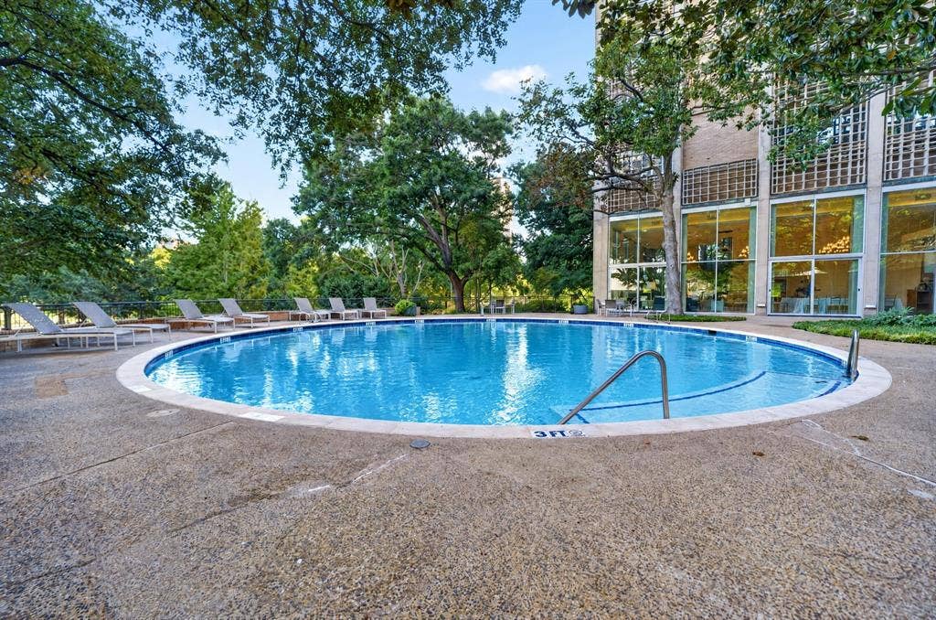 3525 Turtle Creek Boulevard, #17B, Dallas, TX 75219 Relax by the pool overlooking Turtle Creek