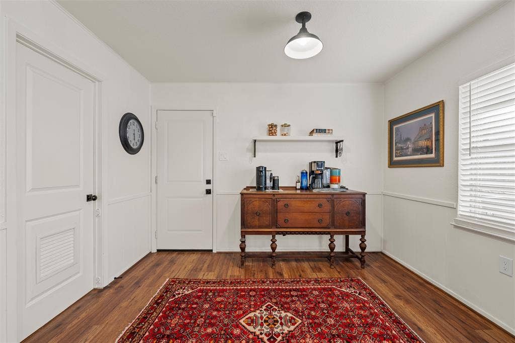 1712 Laurel Lake Drive, Waco, TX 76710 Wood-finish flooring with white wall paneling