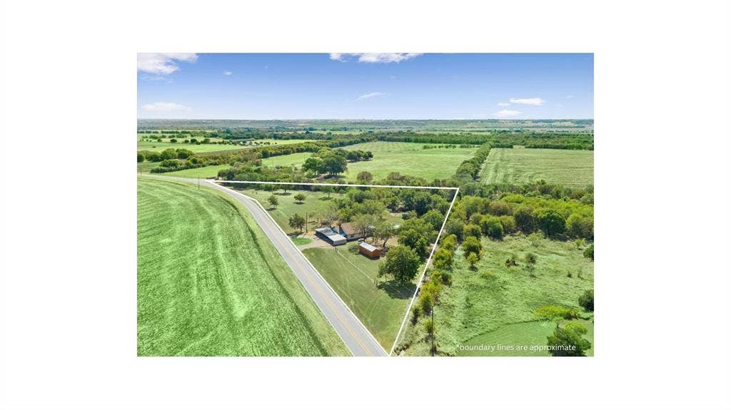 4246 Old Caufield Ranch Road, McGregor, TX 76657 Expansive property with a defined boundary, adjacent to a paved road, and surrounded by open fields