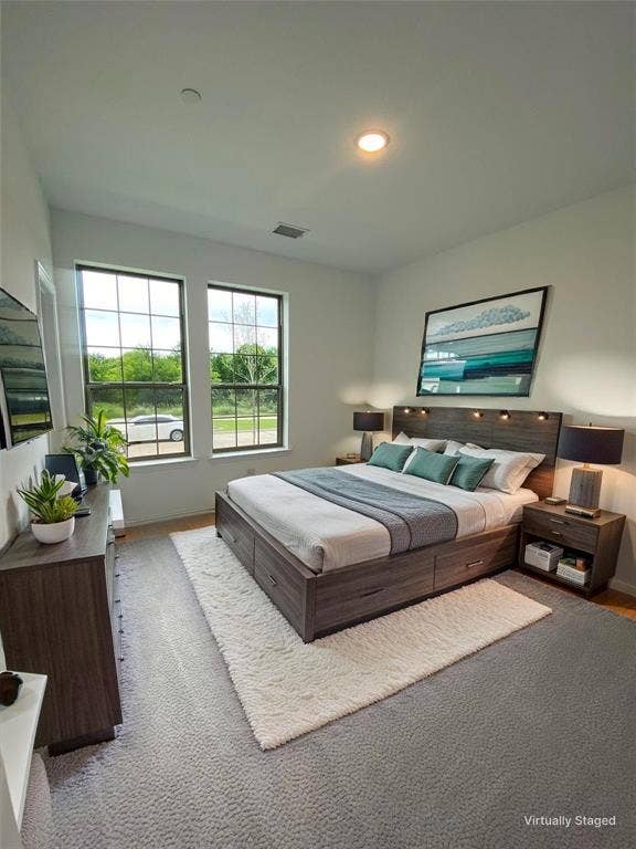 7297 Sacaton Trail, Frisco, TX 75033 One of Two Secondary Bedrooms with Amazing Greenbelt Views