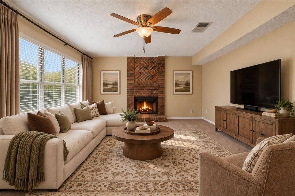 1203 White Drive, Cedar Hill, TX 75104 Family Room—Virtually Staged
