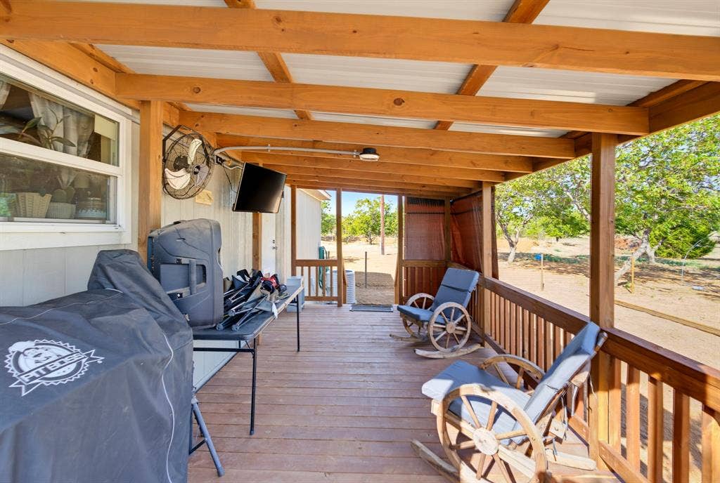 Covered back porch