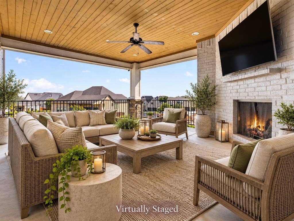 balcony patio virtually staged