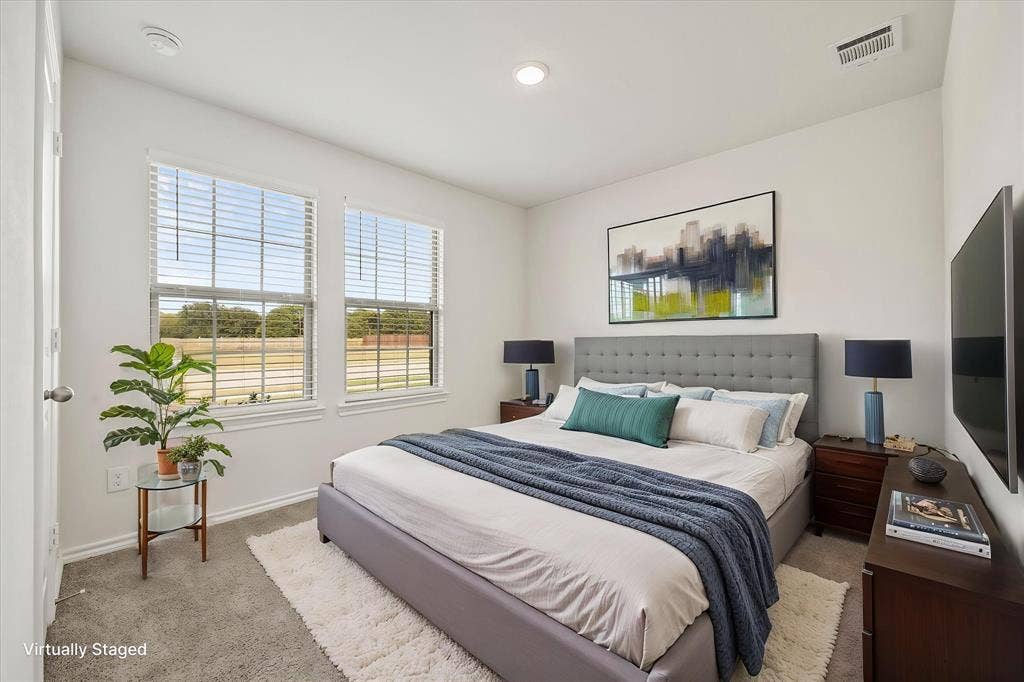 164 Mapleoak Drive, Caddo Mills, TX 75135 Virtually staged. Lovely master bedroom opens onto master bath