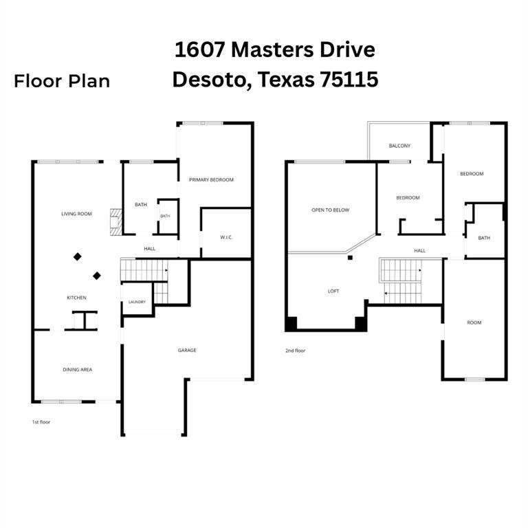 1607 Masters Drive, DeSoto, TX 75115 FloorPlan