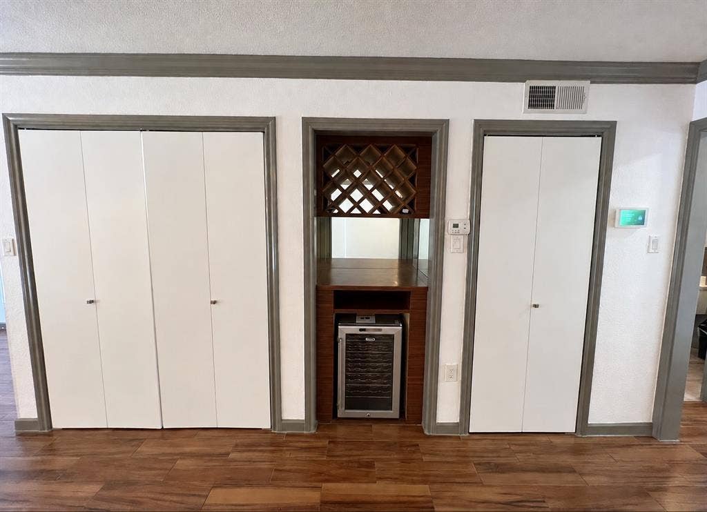 6544 Chicory Court, Dallas, TX 75214 Wine refrigerator in living area