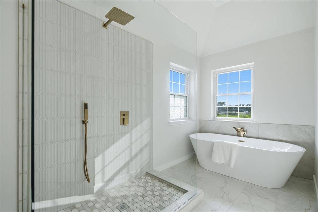completely updated bathroom