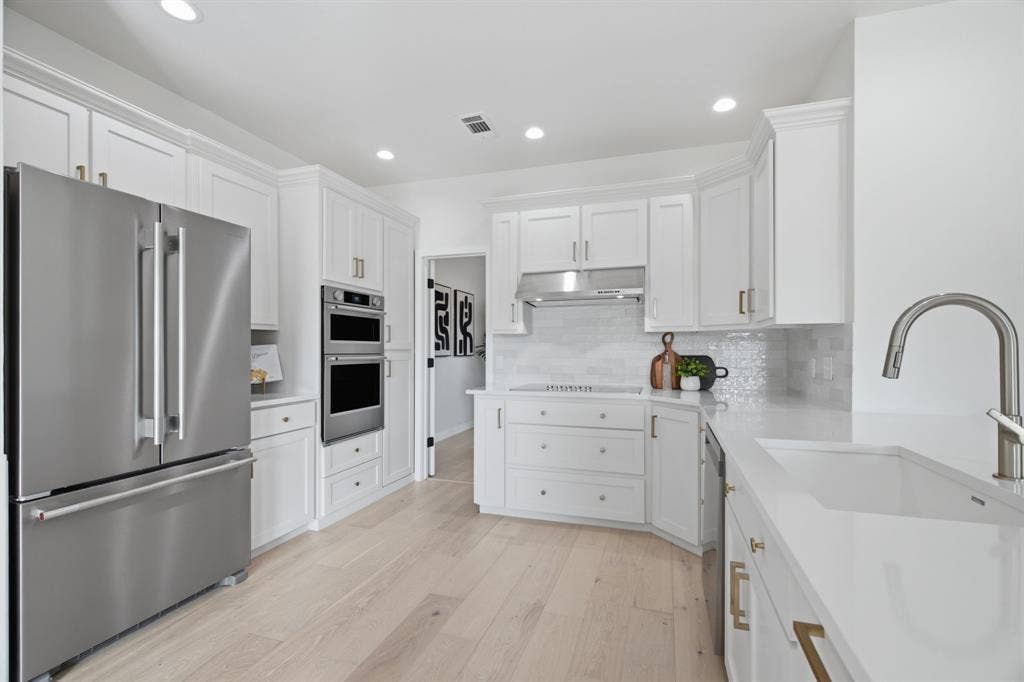 updated kitchen with new appliances